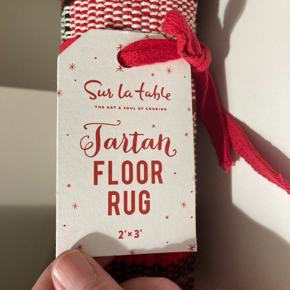 NWT Sur La Table Tartan Floor Rug 2x3